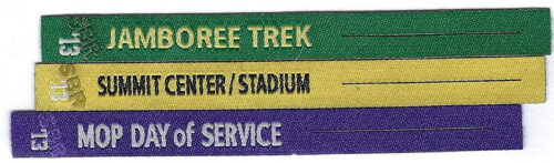 2013 National Jamboree Challenge Segment Ribbon Set