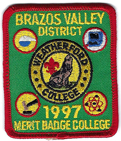 Longhorn Council Brazos Valley Merit Badge College 1997 Plastic