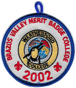 Longhorn Council Brazos Valley Merit Badge College 2002 Plastic