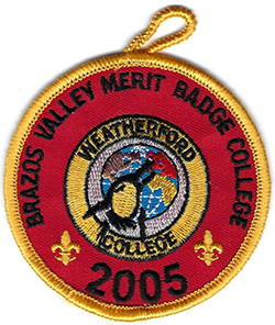 Longhorn Council Brazos Valley Merit Badge College 2005 Plastic