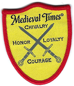 Medival Times Plastic Worn by Scouts and  Scouters that participated in this Unit, Council or National Event as members of this Council.